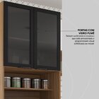 Paneleiro | 2 Portas Vidro Fumê Firenze Amendola Touch/branco